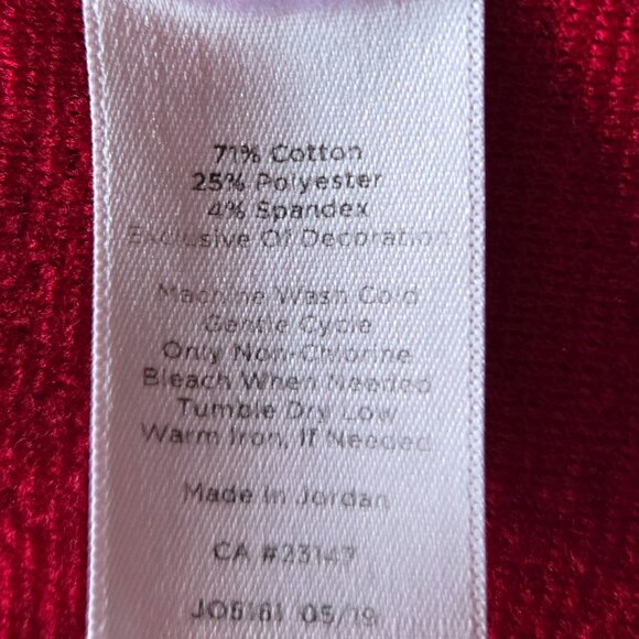 Talbots Red Sweater Top 3/4 Sleeve Size S - Picture 4 of 7
